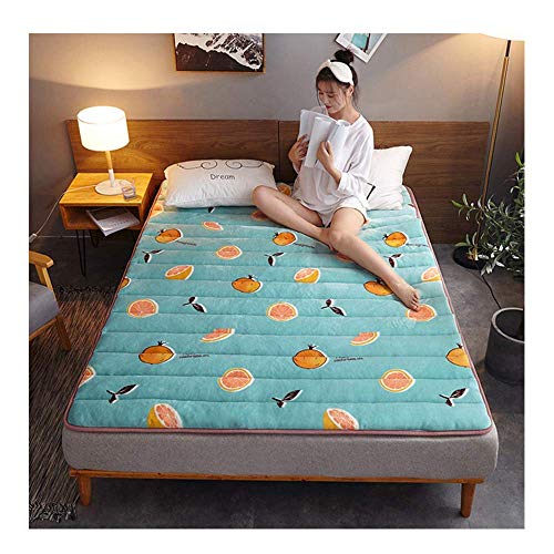 GuoEY Colchón de Cama Tatami, Alfombrilla Plegable Antideslizante, Almohadilla para Dormir de Piso Doble Individual, Siesta para Sala de Estar, Dormitorio, H, 200x220cm