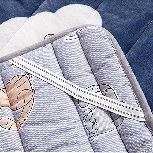 GuoEY Colchón de Cama Tatami, Alfombrilla Plegable Antideslizante, Almohadilla para Dormir de Piso Doble Individual, Siesta para Sala de Estar, Dormitorio, H, 200x220cm