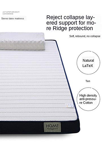 GuoEY Colchón de Espuma viscoelástica, diseño ventilado Topper Colchón de Espuma infundido en Gel con Funda extraíble y Lavable para Acampar, Cama de Invitados, Gris, 150 x 200 cm x 5 cm