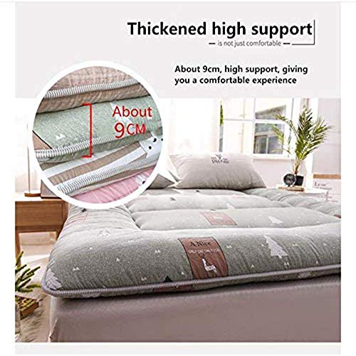 GuoEY Colchón de Tatami, colchón Plegable futón, Dormitorio de Estudiantes, colchón de Cama Individual/Doble para Escuela/Dormitorio/Sala de Estar/Suelo, 5 cm de Grosor, 180 x 200 cm
