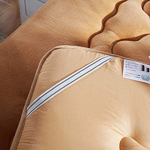 GuoEY Colchón Individual, colchón de Espuma viscoelástica, colchón Individual con Espuma viscoelástica y un colchón de muelles de Tejido elástico Micro Acolchado de Punto, Beige, 90x200 cm