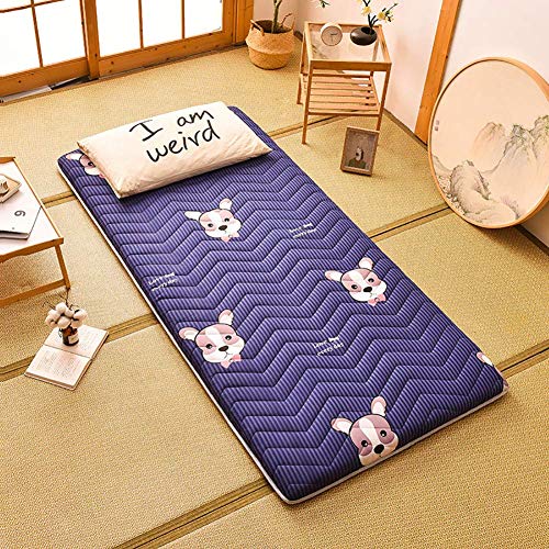 GuoEY Cómoda Alfombra de Piso de Tatami para Dormir, colchón de Tatami Tradicional japonés Colchón de Piso Enrollable Plegable Colchoneta para Dormir en casa para Sala de Estar Dormitorio K 150 ×