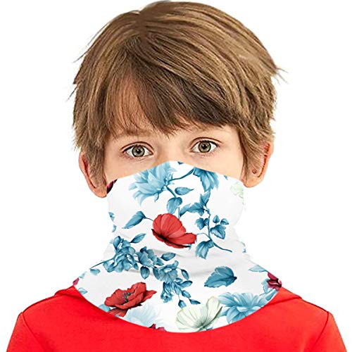 GuoJJ Girasoles Brotes de Granada Amapola Floral Versátil Multifunción Sombreros Cuello Polainas Pasamontañas Casco Liner Riding Cubierta Facial para niños al Aire Libre Protección UV