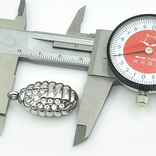 GuoYq Ataúd Abierto de Acero Inoxidable Colgante en Forma de Palma, Hombres neutros y Mujeres Botella de Perfume Collar Ceniza Recuerdo funerario, Enviar Cadena Embudo