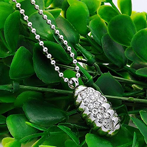 GuoYq Ataúd Abierto de Acero Inoxidable Colgante en Forma de Palma, Hombres neutros y Mujeres Botella de Perfume Collar Ceniza Recuerdo funerario, Enviar Cadena Embudo