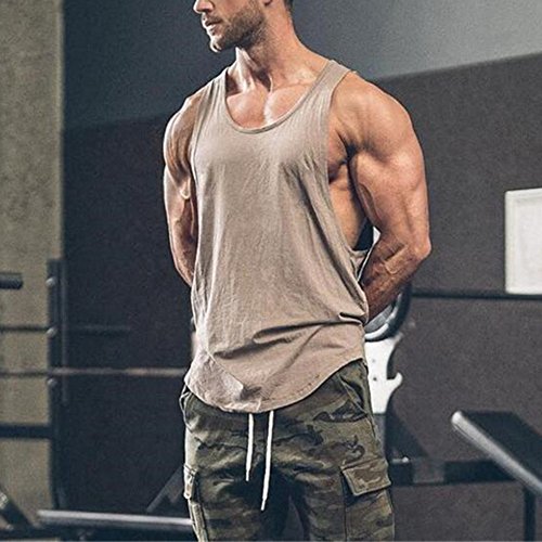 Gusspower Hombre Chaleco Sin Mangas Camisetas De Tirantes Deportivo Gimnasio Fitness Running Tops Camisetas Suelto para Hombre T-Shirts Código múltiple Multicolor