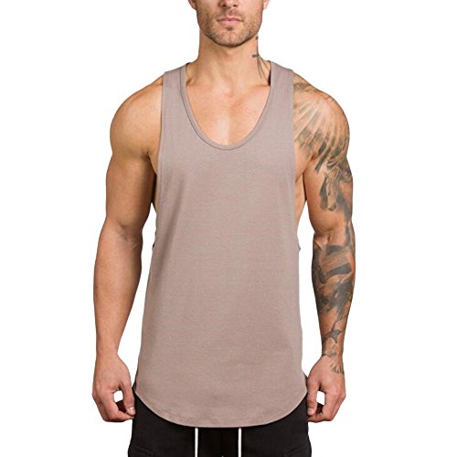 Gusspower Hombre Chaleco Sin Mangas Camisetas De Tirantes Deportivo Gimnasio Fitness Running Tops Camisetas Suelto para Hombre T-Shirts Código múltiple Multicolor