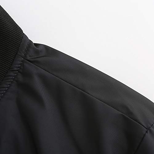 Gusspower Hombres Abrigo Manga Larga Estampado Chaqueta Capa Suéter Collar de pie de Tortuga Tops Blusa Sudadera con Cremallera