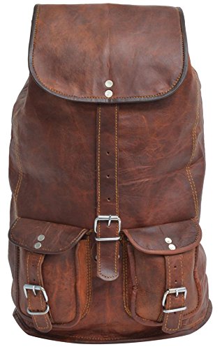 Gusti Cuero nature Louis Mochila Vintage Portátil Trabajo Universidad Estilo Vintage Retro Elegante Marrón U29
