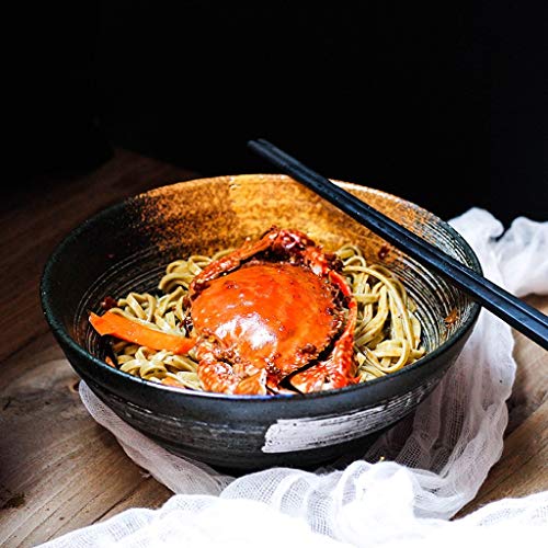 Gweat 7.5 Pulgadas Estilo Japonés Creativo Vintage Cerámica Ensalada Bowl Personalidad Ramen Profunda Sopa Bowl