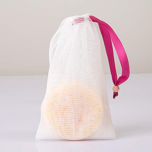 GWHOLE 6 Piezas Bolsa de Jabón de Red,Sacos de Jabón para Espuma,Limpiador Facial,Baño,Bolsa Secar Jabón Malla