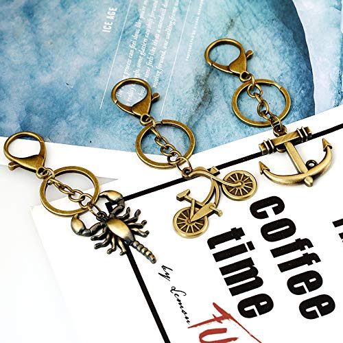 Gysad Vintage Llavero Regalo Creativo Bronce Metal Llaveros Llaveros Para Parejas (Despertador)