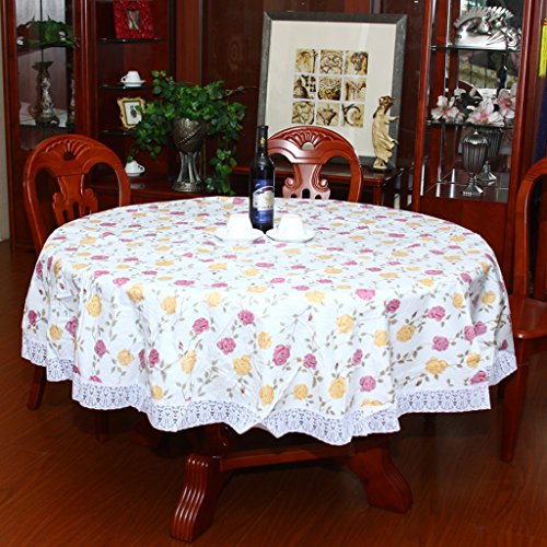 H-L Impermeabilizan el Ritmo Mantel, Troll Mantel/Jardín Home Hotel Restaurante Mantel de PVC Anti-Aceite de lavaje (Color : Diameter of 137cm, Size : A2)