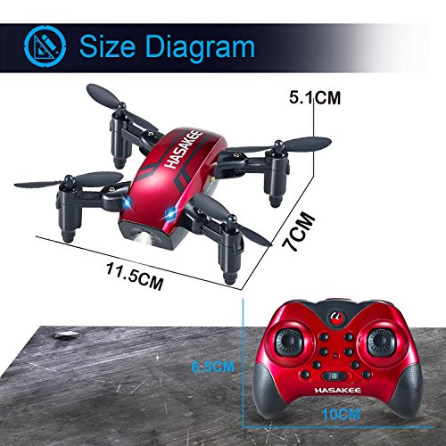 H6 Mini Drone Plegable con Control de Altura y Modo sin Cabeza 2.4GHz 4CH 6-Axis Gyro RC Quadcopter con Flips 3D,Bueno para Principiantes