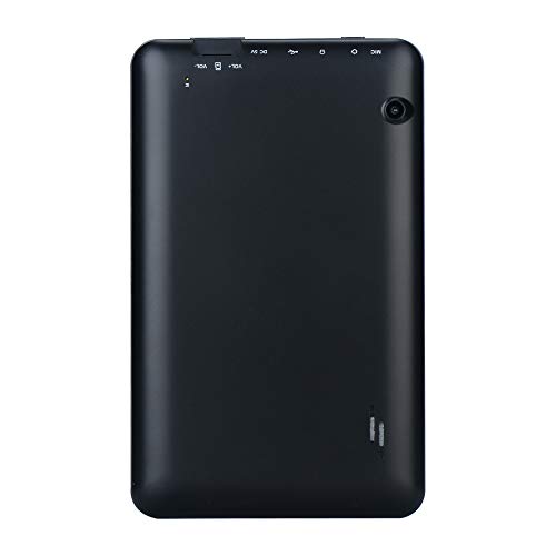 Haehne 7" Tablet PC - Google Android 6.0 Quad Core, 1G RAM 16GB ROM, Cámaras Duales 2.0MP + 0.3MP, 2800mAh, 1024 x 600 Pantalla, WiFi, Bluetooth, Negro