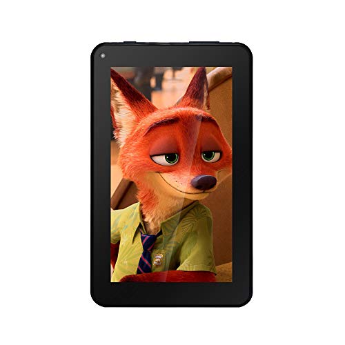Haehne 7" Tablet PC - Google Android 6.0 Quad Core, 1G RAM 16GB ROM, Cámaras Duales 2.0MP + 0.3MP, 2800mAh, 1024 x 600 Pantalla, WiFi, Bluetooth, Negro