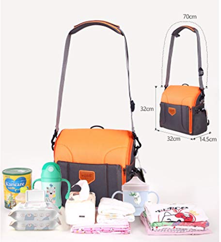 Haioo Asiento Alzador Elevador de Viaje Portátil para Bebé, 2 en 1 Trona Plegable + Bolso de Viaje para Bebé, Silla Elevadora Portátil para Bebés y Niños (Naranja)