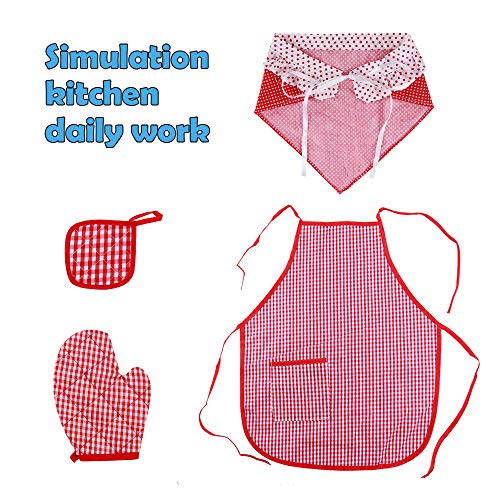Halloween Disfraz Juego de Chef Delantal Niña 12pcs Cocina Infantil Utensilios Accesorios Juego de Imaginació Juegosde rol para 3 4 5 Niños