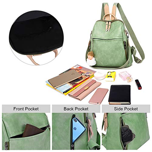 HALOVIE Bolsos Mochila Mujer Antirrobo Impermeable Bandolera Casual Monedero Cuero de PU Bolsa de Hombro Escuela Viaje Compras Señoras Bolsos de Mano Escolares Gran Capacidad Ligero Moda Regalo