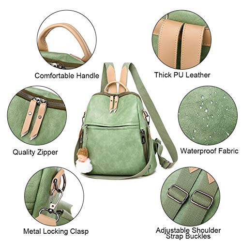 HALOVIE Bolsos Mochila Mujer Antirrobo Impermeable Bandolera Casual Monedero Cuero de PU Bolsa de Hombro Escuela Viaje Compras Señoras Bolsos de Mano Escolares Gran Capacidad Ligero Moda Regalo