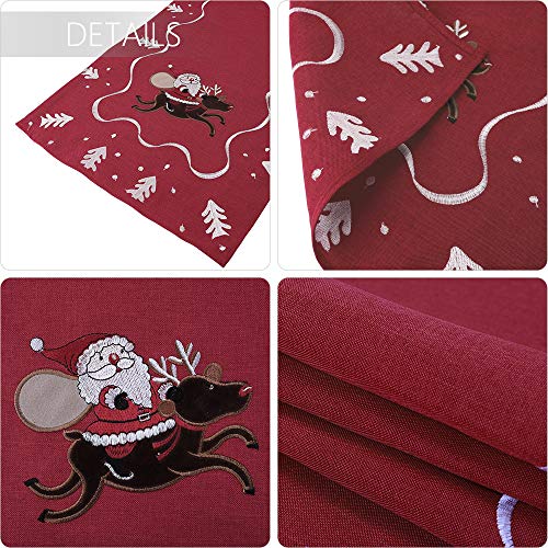 HALOViE Camino de Mesa Decoración de Navidad Corredor Mesa 40 * 180cm Tapetes Mantel Navidad Mesa Decoración Adorno para Fiesta Casa Hotel Navideña Fiestas Iinteriores o al Aire Libre