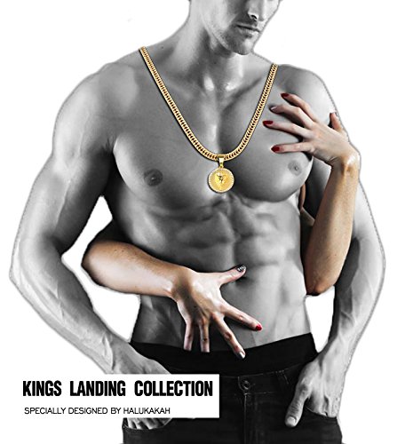 Halukakah ● Kings Landing ● Hombres 18K Oro Verdadero Plateado León Colgante Collar,con Cadena Cola de Tiburón Gratis 30"