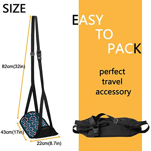 Hamaca de pie de avión de escritorio de pie hamaca de viaje reposapiés accesorios para el hogar descansa piernas Multicolor Talavera textura de viaje reposapiés