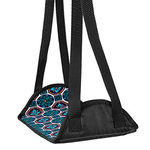 Hamaca de pie de avión de escritorio de pie hamaca de viaje reposapiés accesorios para el hogar descansa piernas Multicolor Talavera textura de viaje reposapiés