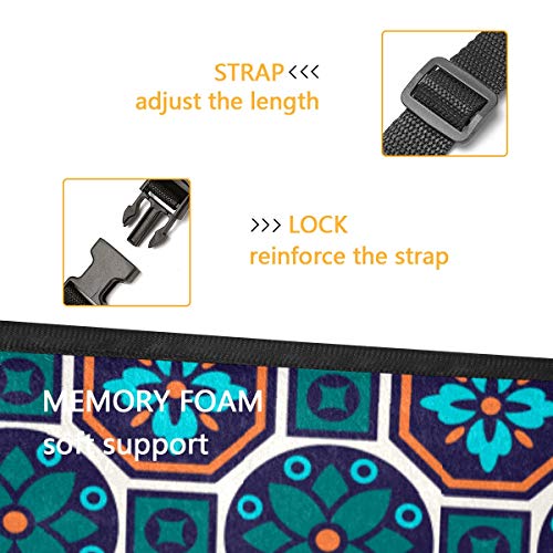 Hamaca de pie de avión de escritorio de pie hamaca de viaje reposapiés accesorios para el hogar descansa piernas Multicolor Talavera textura de viaje reposapiés