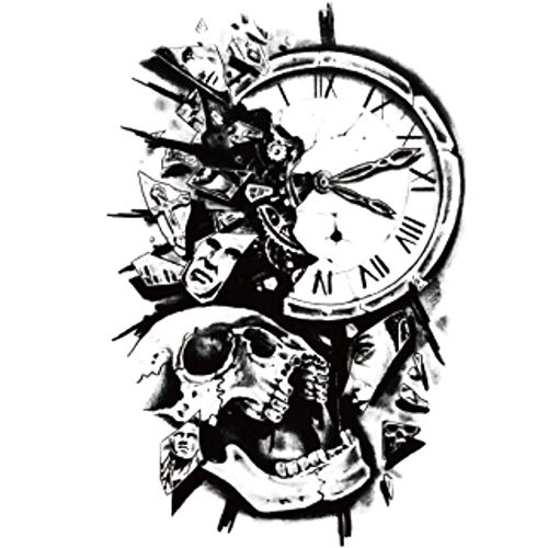 Handaxian 2pcs-Pecho Flor Brazo Pegatinas Tatuaje Pegatinas Cubierta Impermeable Cicatrices Miedo Hombres Tatuaje Pegatinas 2pcs-23