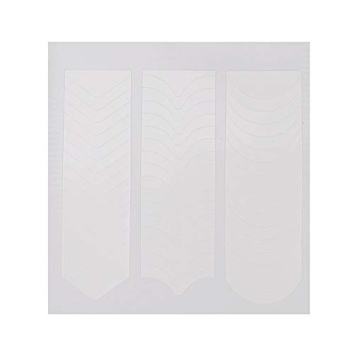 Haobase - 10 hojas de pegatinas para manicura francesa