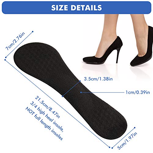 Haofy Plantillas de Zapatos con Tacón Alto, Plantillas Silicona Gel Almohadillas de Talón de Apoyo del Arco 3/4 para Tacón Alto y Zapatos Planos, Almohadillas de Talonera para Protectores de Talón