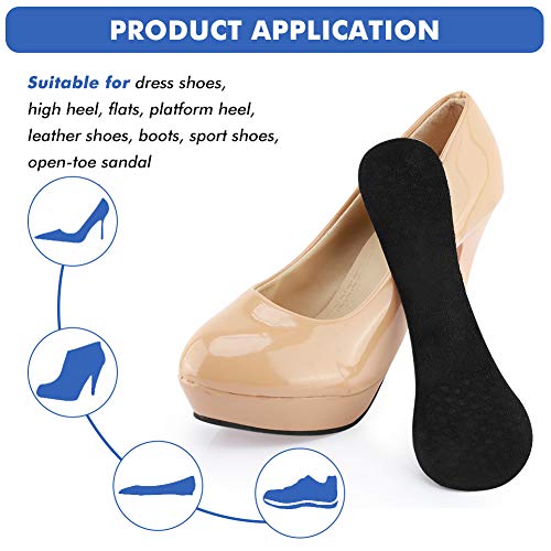 Haofy Plantillas de Zapatos con Tacón Alto, Plantillas Silicona Gel Almohadillas de Talón de Apoyo del Arco 3/4 para Tacón Alto y Zapatos Planos, Almohadillas de Talonera para Protectores de Talón