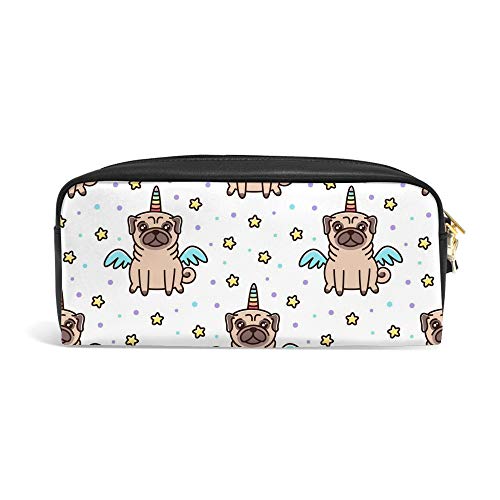 HaoXiang - Estuche para lápices, diseño de perro de raza de carlino