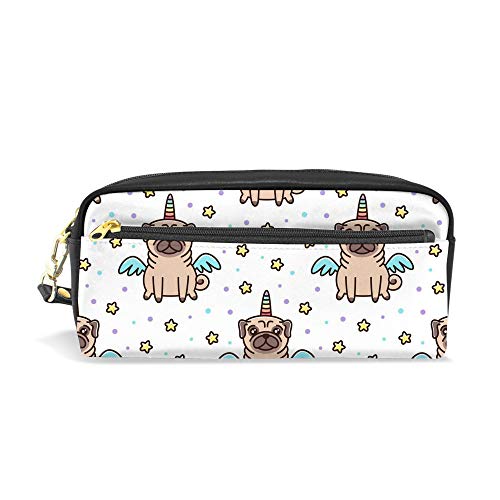 HaoXiang - Estuche para lápices, diseño de perro de raza de carlino