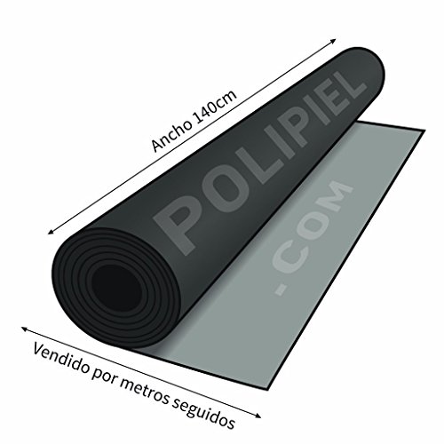 HAPPERS 0,50 Metros de Polipiel para tapizar, Manualidades, Cojines o forrar Objetos. Venta de Polipiel por Metros. Diseño Solar Color Gris Claro Ancho 140cm