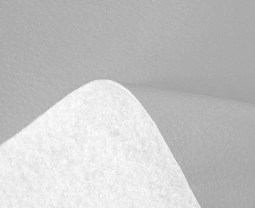 HAPPERS 0,50 Metros de Polipiel para tapizar, Manualidades, Cojines o forrar Objetos. Venta de Polipiel por Metros. Diseño Solar Color Gris Claro Ancho 140cm