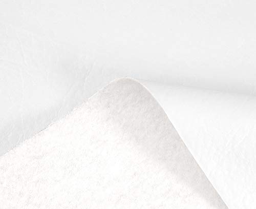 HAPPERS 1 Metro de Polipiel para tapizar, Manualidades, Cojines o forrar Objetos. Venta de Polipiel por Metros. Diseño Sugan Color Blanco Ancho 140cm