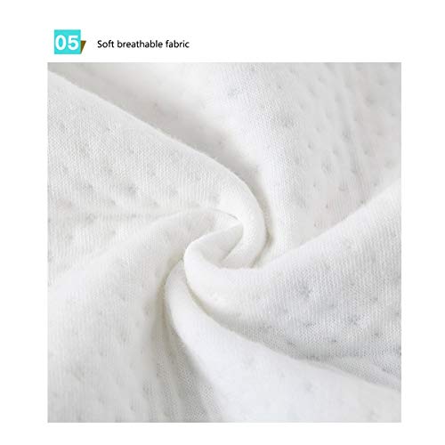 Happy Cherry - Bebé Mono de Algodón Saco de Dormir con Piernas Separadas Mangas Largas Peleles Dormido Bebe Acolchado Suave con Botones para Infantiles de 9-12 Meses