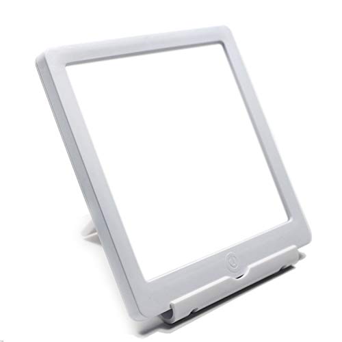 Happy Light Therapy Lamp, 10000 Lux Full Spectrum Bright Light White LED Sad Light with 2 Levels Adjustable Lux for Office Home