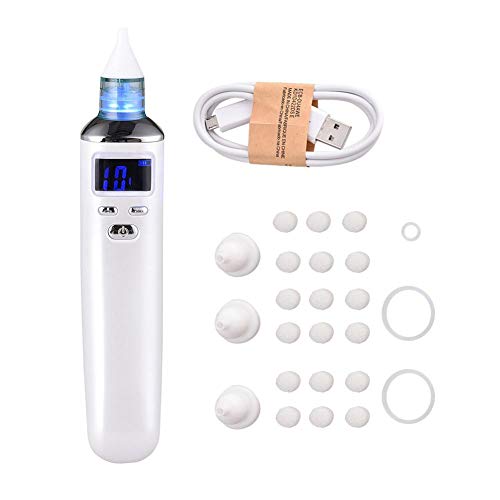happygirr Aspirador Nasal Electrico, Sacamocos para Bebés, Aspirador Mocos, 5 Niveles De Succión, Velocidad Ajustable, Carga USB, Aspiradora Limpiar Nariz Mocos para Niños Y Infantil