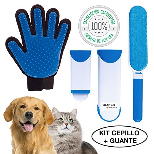 HappyPets Quita Pelos Gato - Perro - Mascotas | Cepillo Recoge Pelos | Atrapa Pelos Del Sofa O La Ropa | Quitapelos Pet Hair