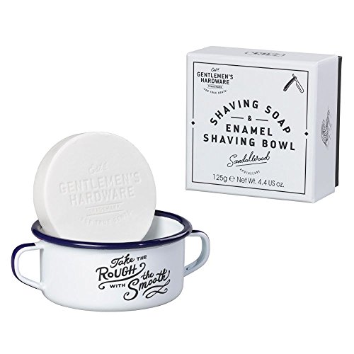 Hardware de caballeros esmaltado afeitado cuenco y jabón