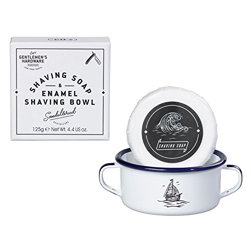 Hardware de caballeros esmaltado afeitado cuenco y jabón