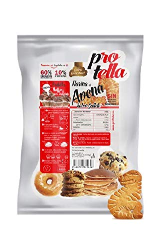 Harina de avena sabor Galleta Protella - Sin Azúcar - Recetas saludables