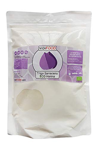 Harina ECO De Trigo Sarraceno - 1kg - Sin Gluten Ni OMG - Harina Orgánica Vegetariana Y Kosher
