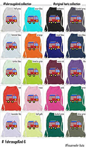 Hariz Bolsa de deporte de bomberos, coches, tractores, Plus tarjeta de regalo, color rosa, tamaño talla única