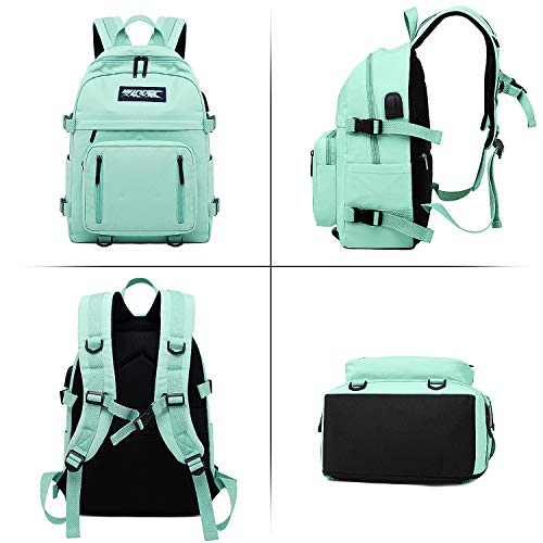 HASAGEI Mochila Escolares Juveniles para 15.6'' Portátil Mochila Unisex de Carga USB Backpack Resistente Al Agua Universitaria Daypacks para Mujeres Hombres