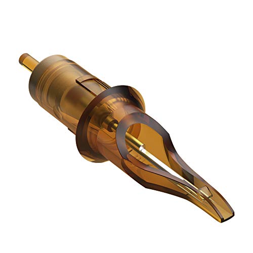 HAWINK Agujas de cartucho de tatuaje # 10 Bugpin 7 curvado/redondo Magnum M-Taper 20PCS con membrana profesional desechable Open Tips EN02-20-OF1007RM