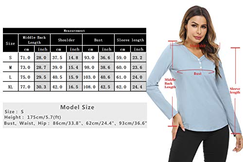 Hawiton Camisetas Lactancia Manga Larga Camiseta de Lactancia Ropa de Enfermería Algodon Camisa de Maternidad Premamá